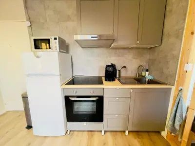 Cuisine ou kitchenette dans l'établissement Studio 43aJJ