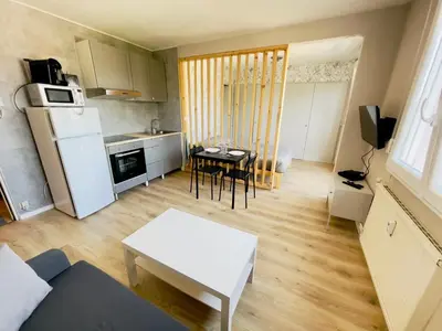 Cuisine ou kitchenette dans l'établissement Studio 43aJJ