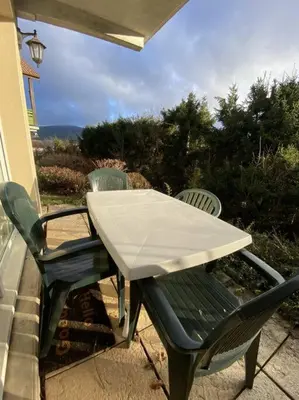 Vue générale sur la montagne ou vue sur la montagne depuis l'appartement