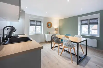 Cuisine ou kitchenette dans l'établissement Au Grès Des Vosges - 02