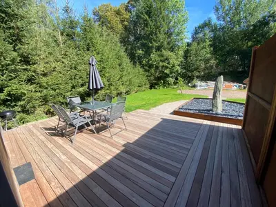 Jardin de l'établissement Duplex le Corten, Terrasse et jardin
