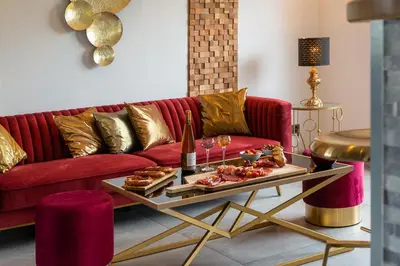 Coin salon dans l'établissement Gîte au coeur de l'Alsace Maison Gatsby