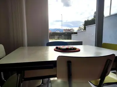 Vue générale sur la montagne ou vue sur la montagne depuis l'appartement