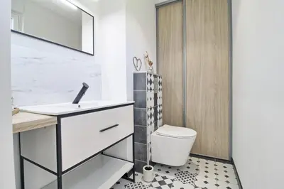 Salle de bains dans l'établissement Aux 3 Glands - Nature & Spa