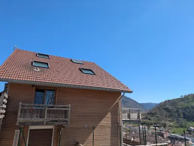 Vue générale sur la montagne ou vue sur la montagne depuis l'appartement