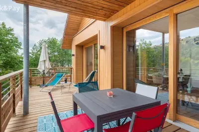 Balcon ou terrasse dans l'établissement Appartement Maïnou à La Bresse