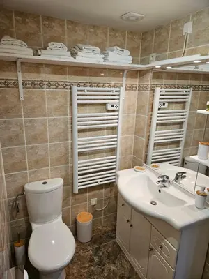Salle de bains dans l'établissement la Parenthèse Kaysersberg