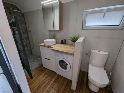 Salle de bains dans l'établissement gîte chez Eric et Céline