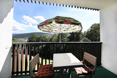Vue générale sur la montagne ou vue sur la montagne depuis l'appartement