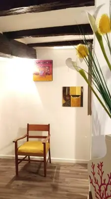 Coin salon dans l'établissement Appartement F3 Petite Venise - Home Gallery
