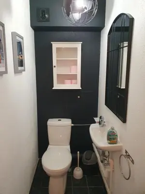 Salle de bains dans l'établissement Liten Tur ' N