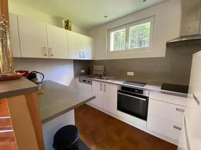 Cuisine ou kitchenette dans l'établissement CHALET DES HAUTS SAPINS LA BRESSE