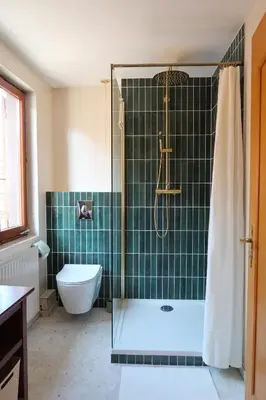 Salle de bains dans l'établissement Chez Mamama, gîte cosy sur la route des vins
