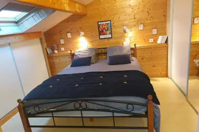 Un ou plusieurs lits dans un hébergement de l'établissement Maison Mitoyenne entre les lacs, proche du centre ville de Gérardmer