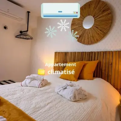 COZY F2 40m2 Appartement Climatisé Château