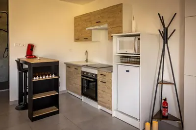 Cuisine ou kitchenette dans l'établissement Gîte Spa Cookie