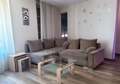 Coin salon dans l'établissement Appartement au pied du château
