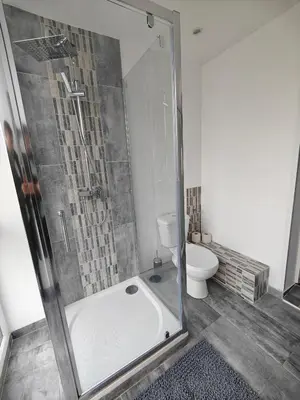 Salle de bains dans l'établissement Suite 2 lits Auberge du Manala Hôtel 24 24 proche Basel