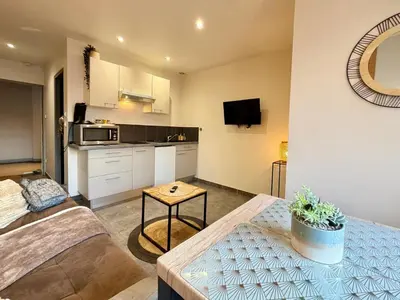 Cuisine ou kitchenette dans l'établissement studio calme et cozy avec parking privé