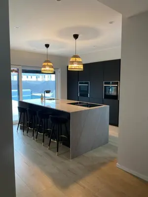 Cuisine ou kitchenette dans l'établissement Maison spacieuse au calme proche Colmar avec piscine