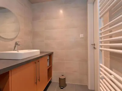 Salle de bains dans l'établissement Charmant appartement rénové pour 4 pers avec terrasse à Hunawihr - FR-1-744-14