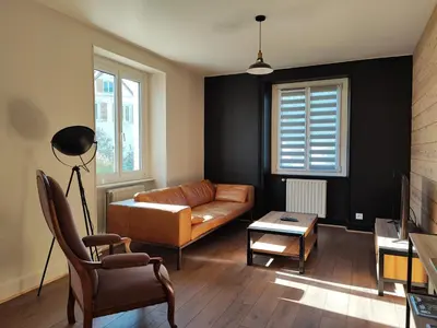 Un ou plusieurs lits dans un hébergement de l'établissement Le spitzacker gîte familial au calme