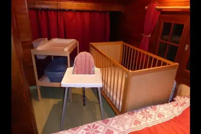 Un ou plusieurs lits dans un hébergement de l'établissement Chalet le Grand Tétras