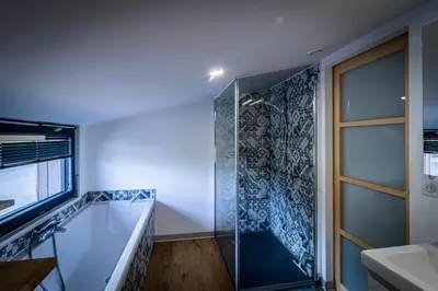 Salle de bains dans l'établissement Chalet Luxe et Nature