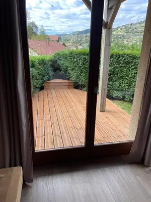 Vue générale sur la montagne ou vue sur la montagne depuis l'appartement
