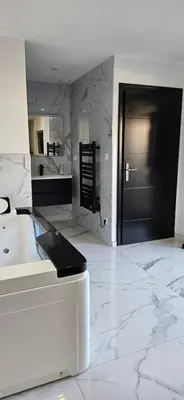 Cuisine ou kitchenette dans l'établissement Loft Détente & Spa du Tram