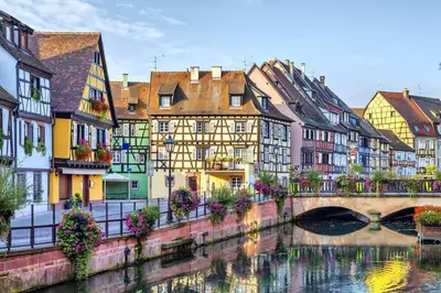 Vue générale sur Colmar ou vue de la ville depuis l'appartement