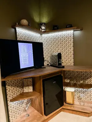 Cuisine ou kitchenette dans l'établissement La Chambre des Trois Églises