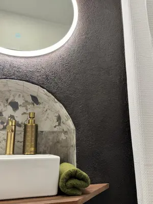 Salle de bains dans l'établissement La Chambre des Trois Églises