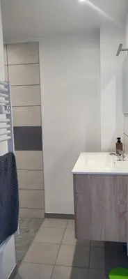 Salle de bains dans l'établissement Magnifique appartement le marronnier