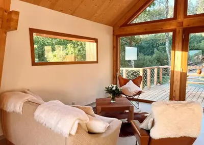 Coin salon dans l'établissement Casa el nido
