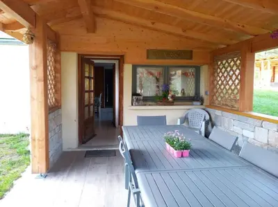 Balcon ou terrasse dans l'établissement Appartement cosy à Bussang
