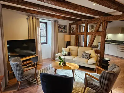 Télévision ou salle de divertissement dans l'établissement Gîte Du XVe