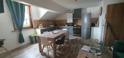 Cuisine ou kitchenette dans l'établissement Appartement Cosy Le Renne Des Neiges Vue montagne