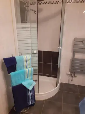 Salle de bains dans l'établissement Gîte Le pinot noir