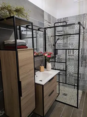 Cuisine ou kitchenette dans l'établissement Le Q'vier