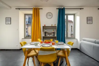 Coin salon dans l'établissement Le 10-GregIMMO-Appart'Hôtel