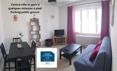 Coin salon dans l'établissement Le nid des cigognes à Colmar centre, proche gare, marchés de Noël