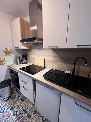Cuisine ou kitchenette dans l'établissement Studio entre forêt et vignoble !