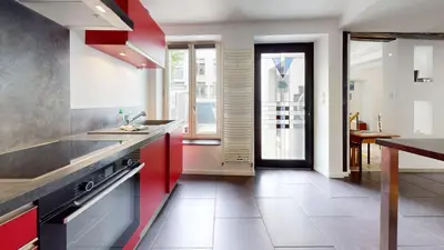 Cuisine ou kitchenette dans l'établissement Le Roesselmann 1 parking