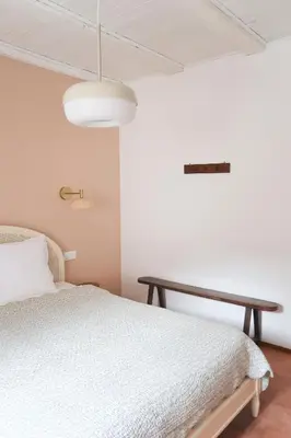 Un ou plusieurs lits dans un hébergement de l'établissement Appartement cosy sur la route des vins d'Alsace