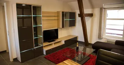 Télévision ou salle de divertissement dans l'établissement Appartements Le Hupsa Pfannala