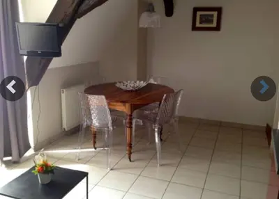 Coin salon dans l'établissement Gite de l'Oncle Hansi