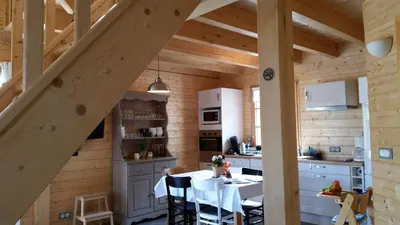 Cuisine ou kitchenette dans l'établissement Giteovosges