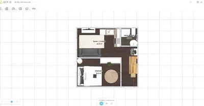 Plan de l'établissement Le 11 - Joli F2 rénové, Mulhouse centre - stationnement gratuit