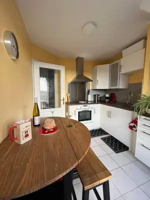 Cuisine ou kitchenette dans l'établissement Le nid des Pruniers - F2 au calme - parking privé